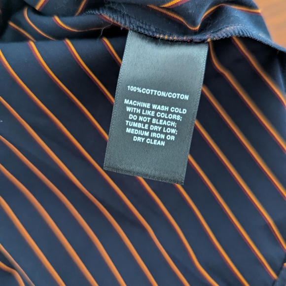 Lafayette 148 New York Button Front Dramatic Cuff Striped Shirt Size 14 New - Picture 6 of 10